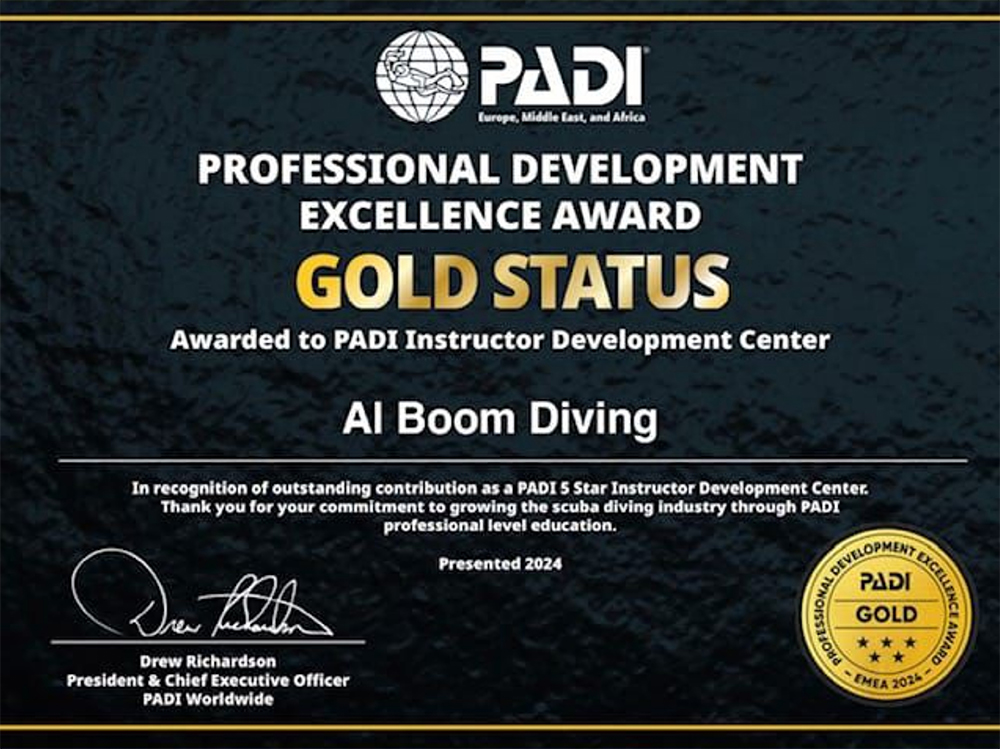 PADI Professional Development Excellence Award